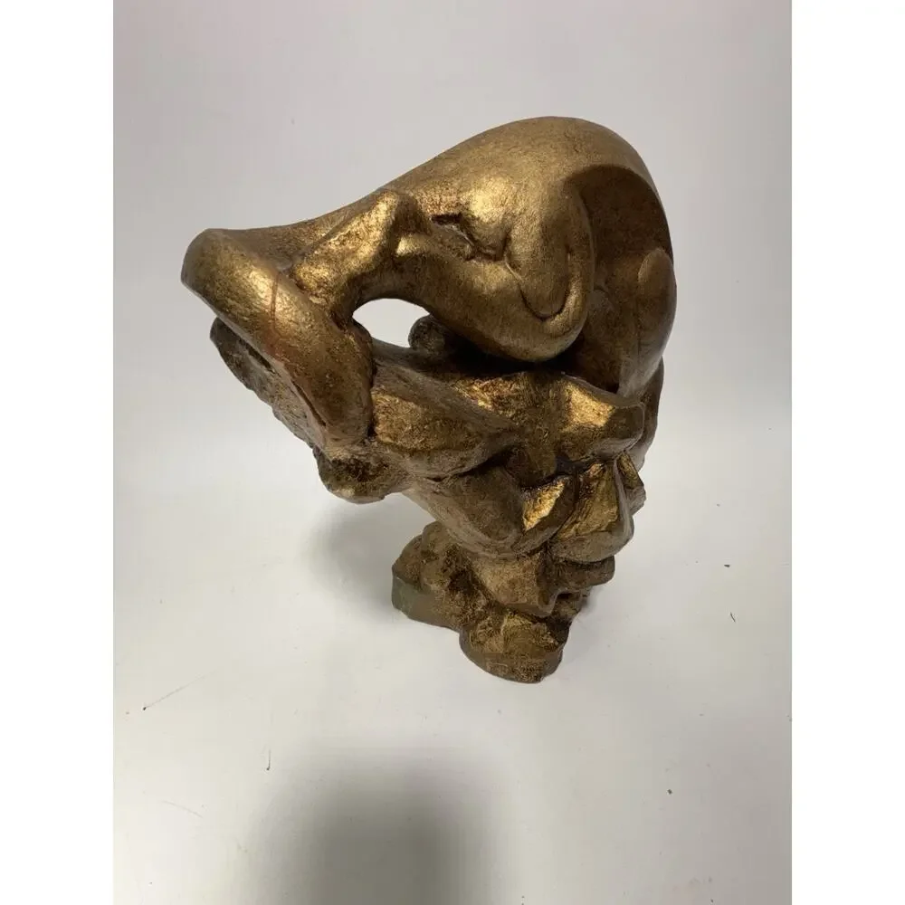 Trace Guthrie Signed 1990 Cougar Mountain Lion Sculpture Bronze Finish 18.5 Lbs